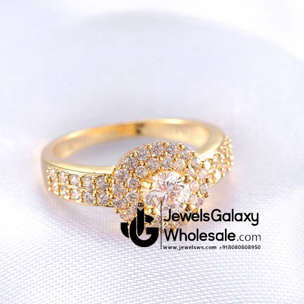 Gold Plated American Diamond Fashion Ring