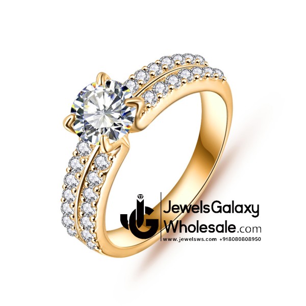 Gold Plated American Diamond Fashion Ring