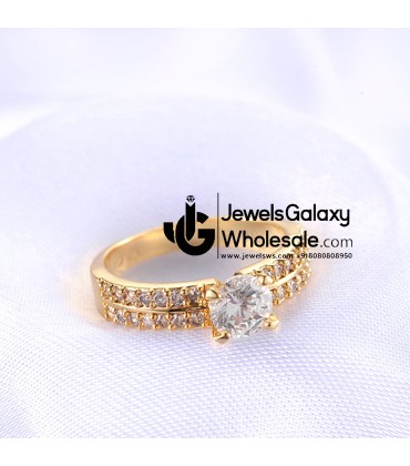 Gold Plated American Diamond Fashion Ring