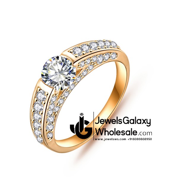 Gold Plated American Diamond Fashion Ring