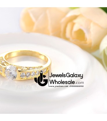 Gold Plated American Diamond Fashion Ring