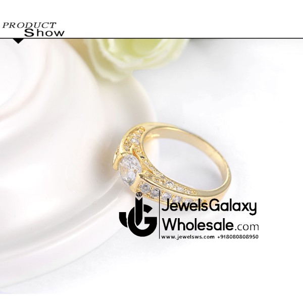 Gold Plated American Diamond Fashion Ring