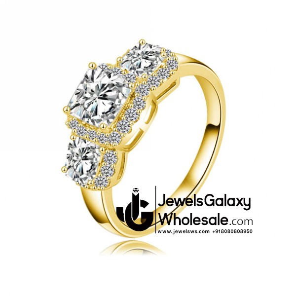 Gold Plated American Diamond Fashion Ring