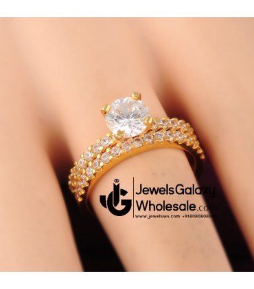 Gold Plated American Diamond Fashion Ring