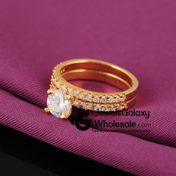 Gold Plated American Diamond Fashion Ring